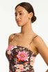 Sea Level Rosewood Tie Side Bandeau One Piece